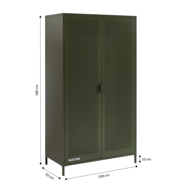 Armoire PANTONE métal vert olive 2 portes