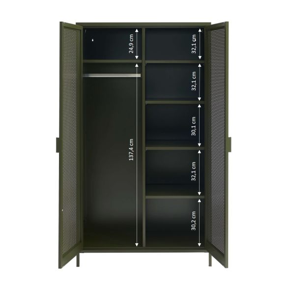 Armoire PANTONE métal vert olive 2 portes