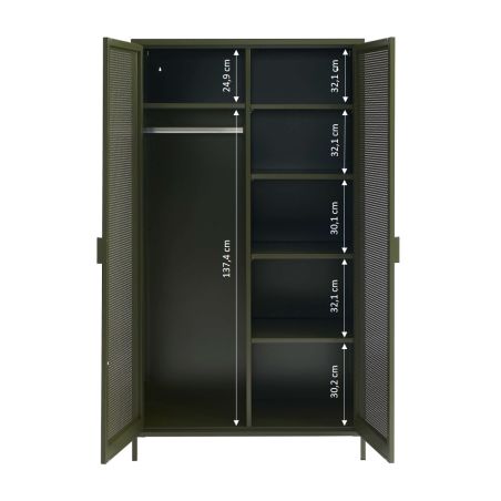 Armoire PANTONE métal vert olive 2 portes