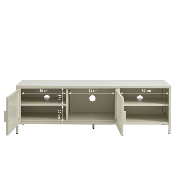Meuble TV PANTONE métal beige sable 160cm