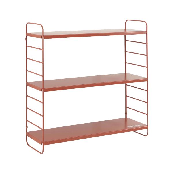 Etagère murale 3 niveaux PANTONE métal terracotta 60,5x20cm