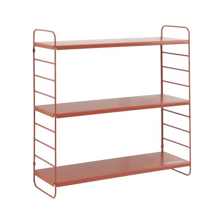 Etagère murale 3 niveaux PANTONE métal terracotta 60,5x20cm