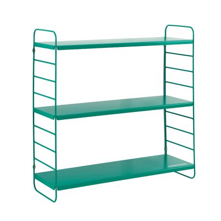 Etagère murale 3 niveaux PANTONE métal vert émeraude 60,5x20cm