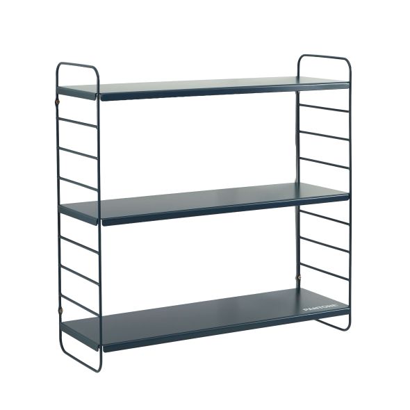 Etagère murale 3 niveaux PANTONE métal bleu nuit 60,5x20cm