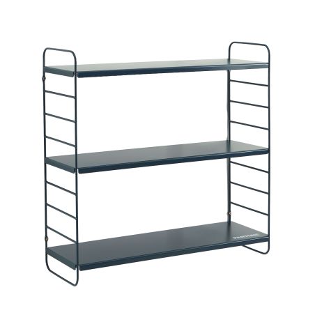 Etagère murale 3 niveaux PANTONE métal bleu nuit 60,5x20cm