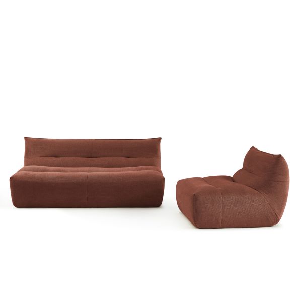 Banquette PANTONE 2 places tissu bordeaux