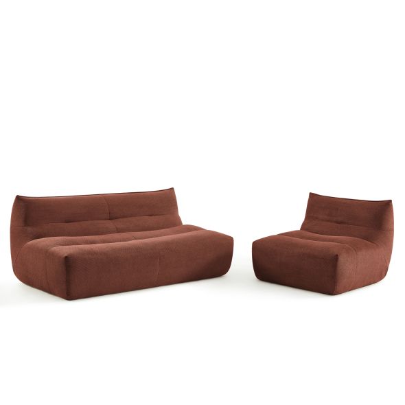Banquette PANTONE 2 places tissu bordeaux