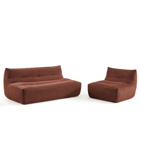 Banquette PANTONE 2 places tissu bordeaux