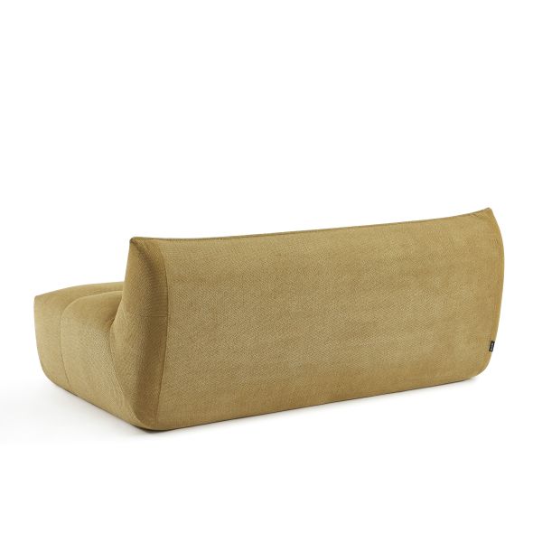 Banquette PANTONE 2 places tissu jaune moutarde