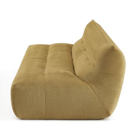 Banquette PANTONE 2 places tissu jaune moutarde
