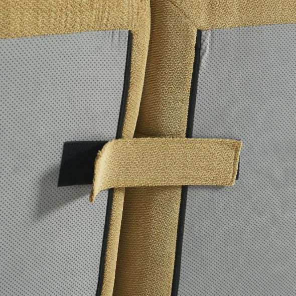 Banquette PANTONE 2 places tissu jaune moutarde