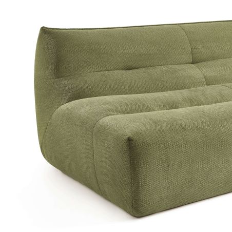 Banquette PANTONE 2 places tissu vert olive