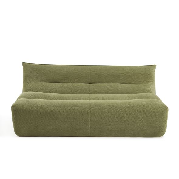 Banquette PANTONE 2 places tissu vert olive