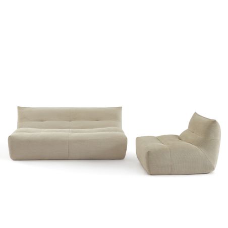 Chauffeuse PANTONE 1 place tissu beige