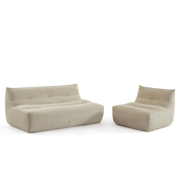 Chauffeuse PANTONE 1 place tissu beige