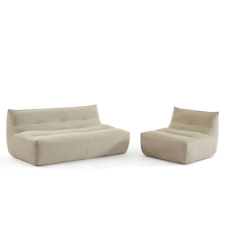 Chauffeuse PANTONE 1 place tissu beige