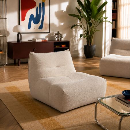 Chauffeuse PANTONE 1 place tissu beige