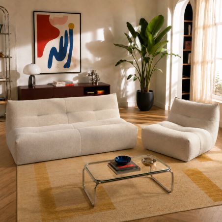 Chauffeuse PANTONE 1 place tissu beige