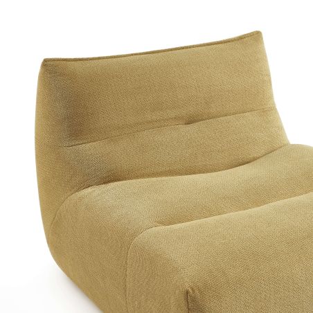 Chauffeuse PANTONE 1 place tissu jaune moutarde