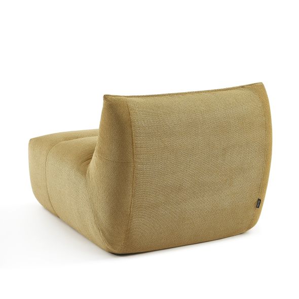 Chauffeuse PANTONE 1 place tissu jaune moutarde