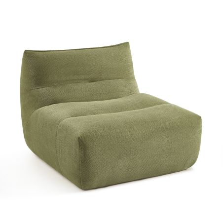 Chauffeuse PANTONE 1 place tissu vert olive