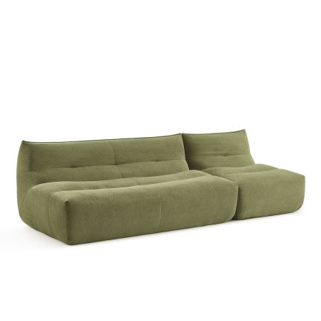 Chauffeuse PANTONE 1 place tissu vert olive