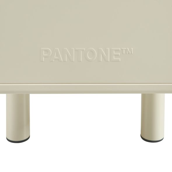 Buffet PANTONE métal beige tofu 3 portes 160cm