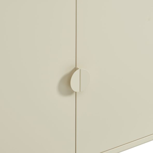 Buffet PANTONE métal beige tofu 3 portes 160cm