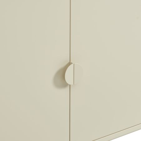 Buffet PANTONE métal beige tofu 3 portes 160cm