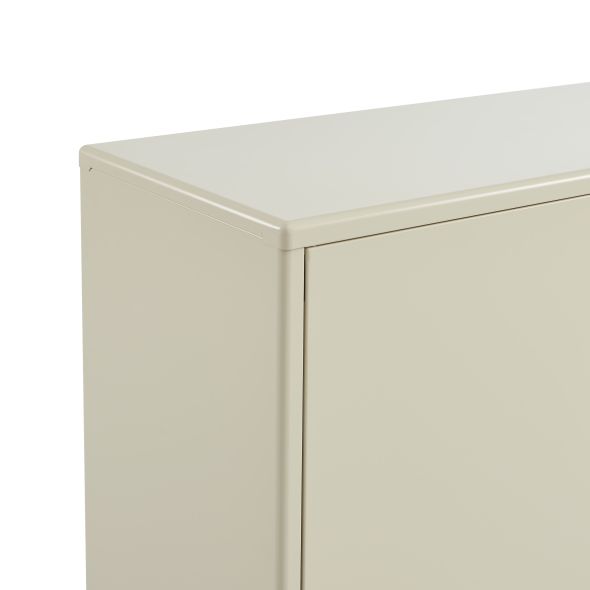 Buffet PANTONE métal beige tofu 3 portes 160cm
