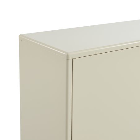 Buffet PANTONE métal beige tofu 3 portes 160cm