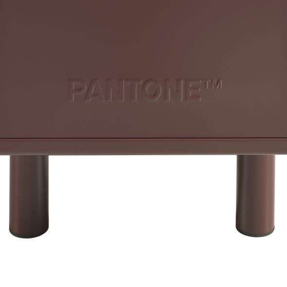 Buffet PANTONE métal marron chocolat 3 portes 160cm