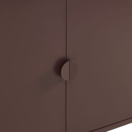 Buffet PANTONE métal marron chocolat 3 portes 160cm