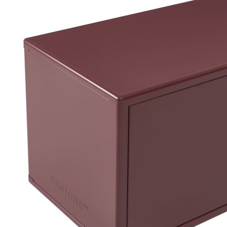 Meuble TV PANTONE métal bordeaux 180cm