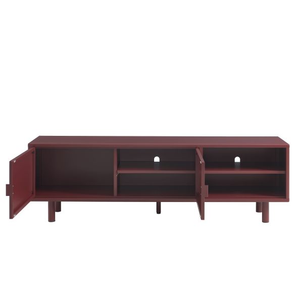 Meuble TV PANTONE métal bordeaux 180cm