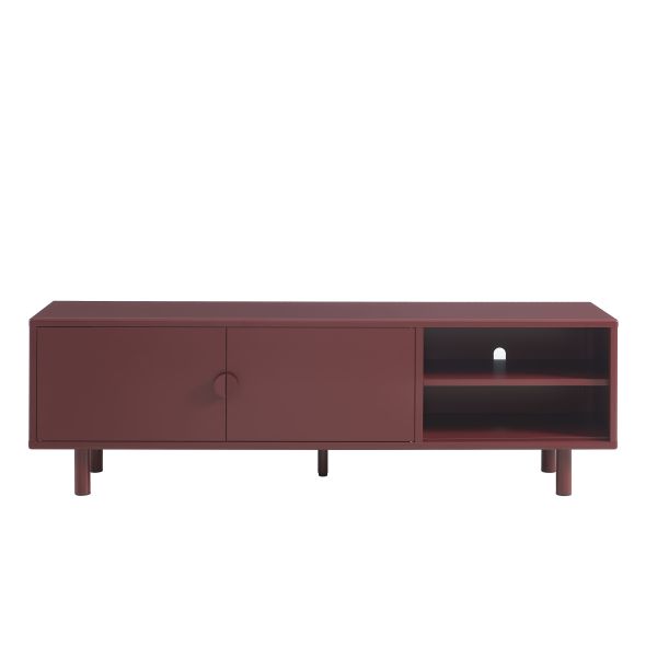 Meuble TV PANTONE métal bordeaux 180cm