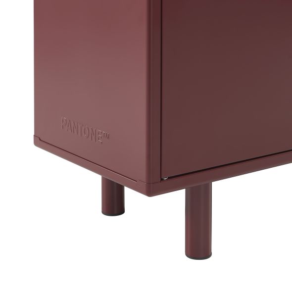 Meuble TV PANTONE métal bordeaux 180cm