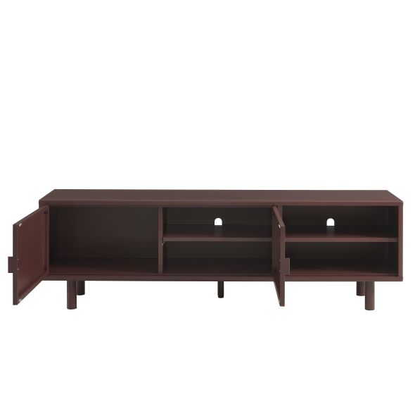 Meuble TV PANTONE métal marron chocolat 180cm