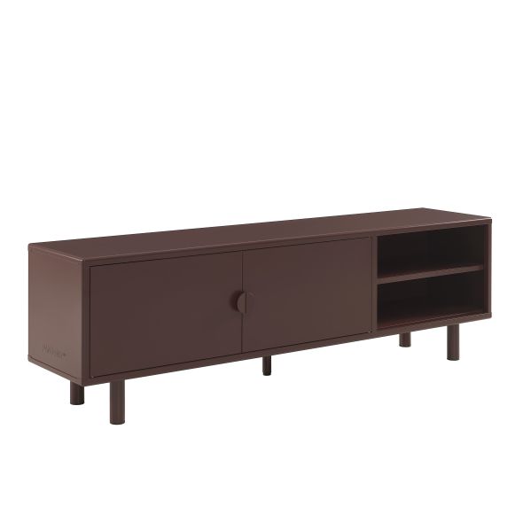Meuble TV PANTONE métal marron chocolat 180cm