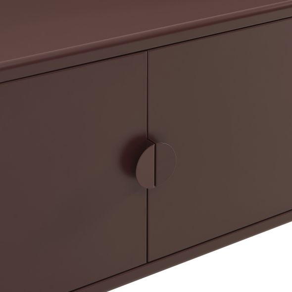 Meuble TV PANTONE métal marron chocolat 180cm