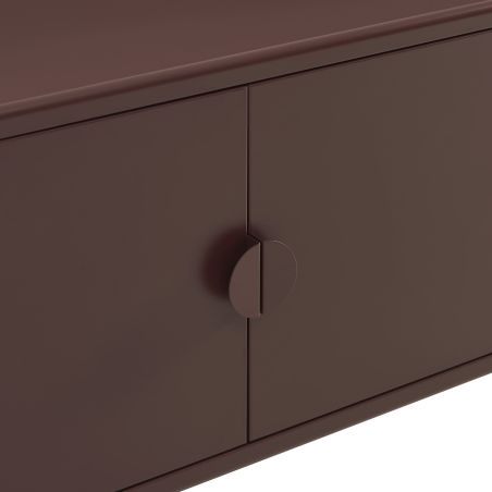 Meuble TV PANTONE métal marron chocolat 180cm