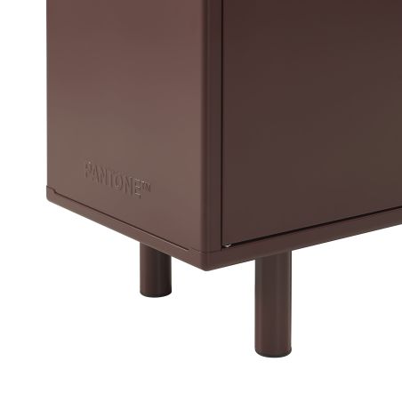 Meuble TV PANTONE métal marron chocolat 180cm