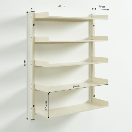 Etagère murale PANTONE métal beige tofu h80cm