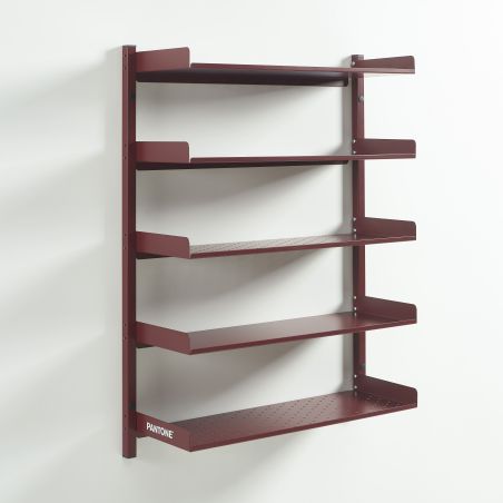 Etagère murale PANTONE métal bordeaux h80cm