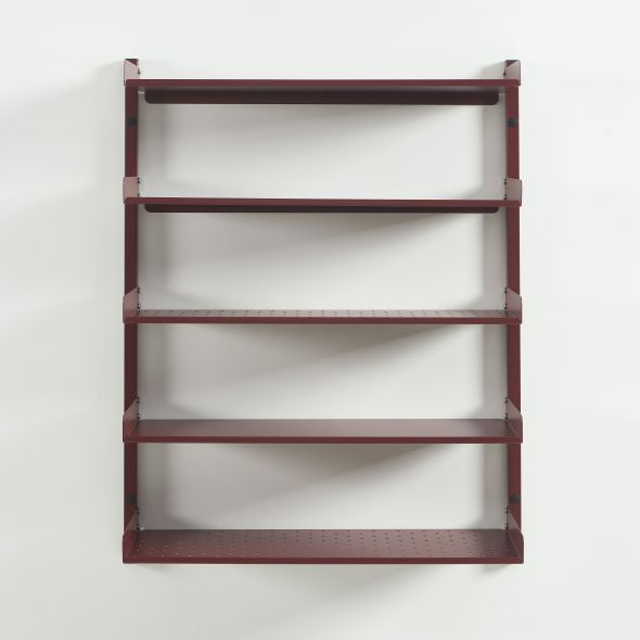 Etagère murale PANTONE métal bordeaux h80cm