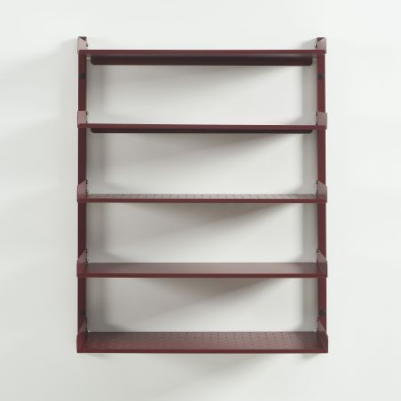 Etagère murale PANTONE métal bordeaux h80cm
