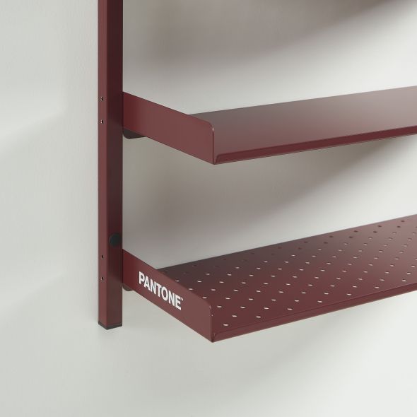 Etagère murale PANTONE métal bordeaux h80cm