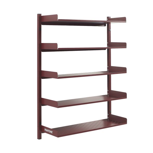 Etagère murale PANTONE métal bordeaux h80cm