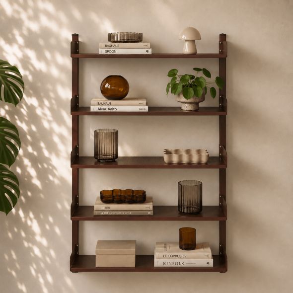 Etagère murale PANTONE métal marron chocolat h80cm