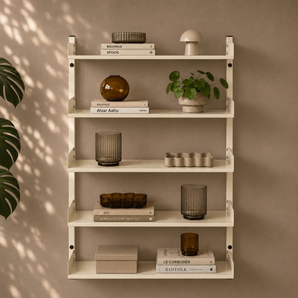 Etagère murale PANTONE métal beige tofu h80cm